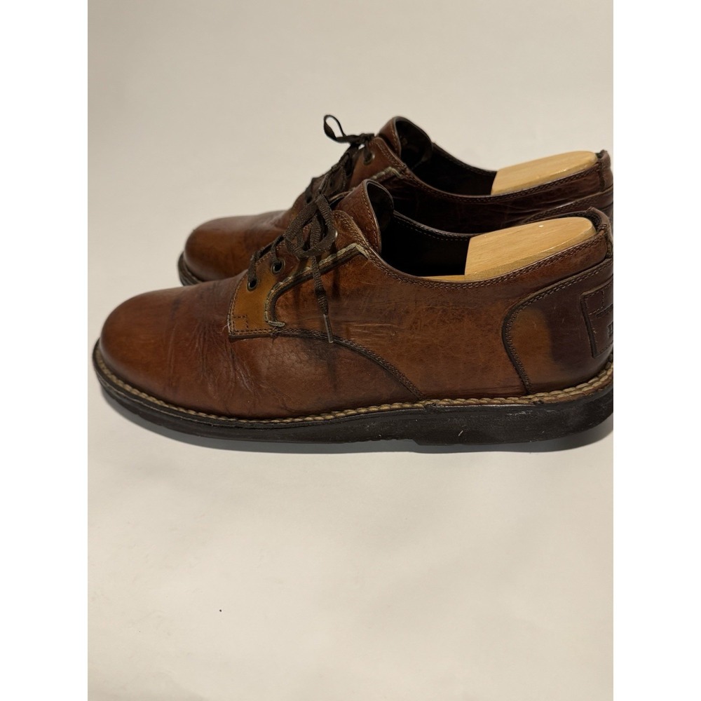 HS Trask Bison Leather Two Tone Loafers. 12